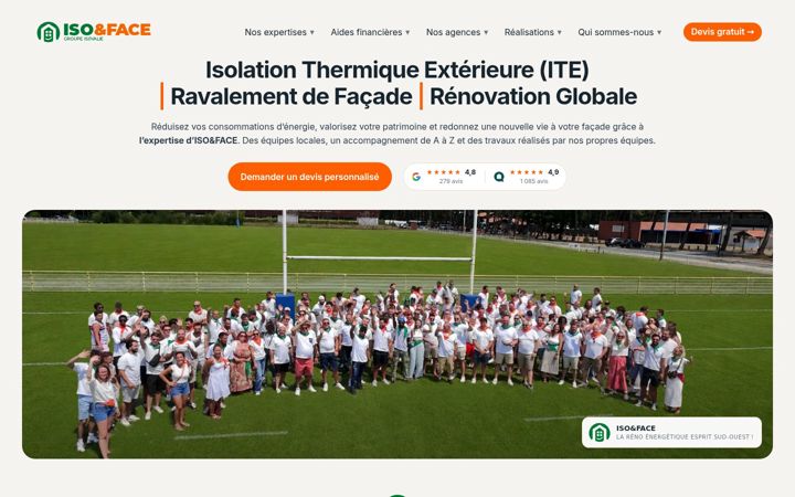 Screenshot of isoface.fr