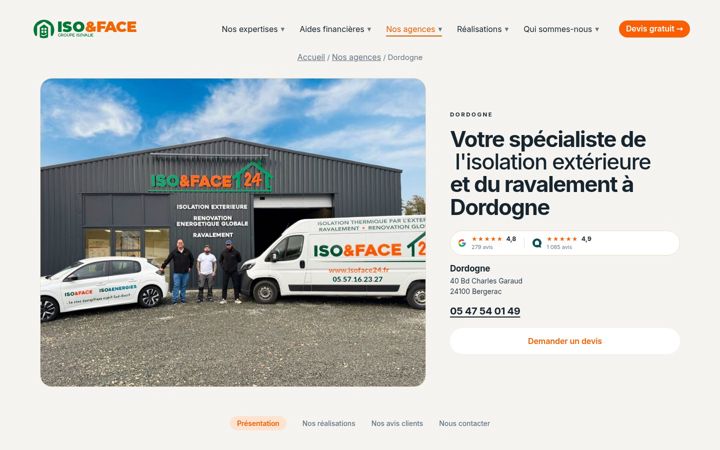 Screenshot of isoface24.fr