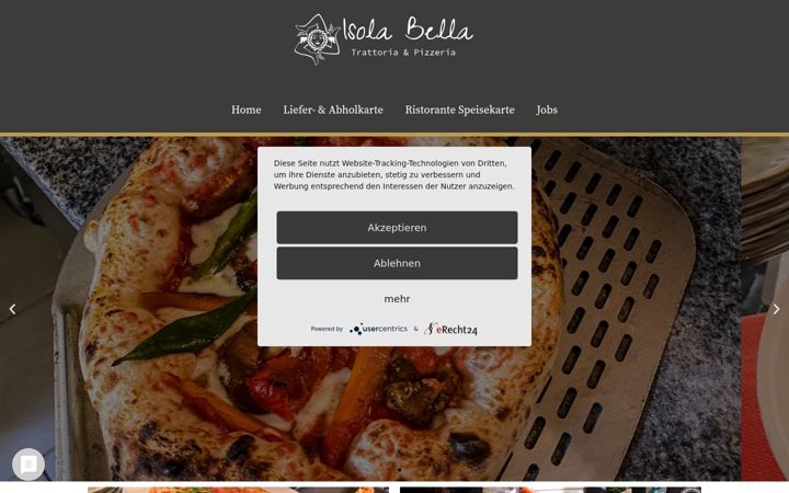 Screenshot of isola-bella-menden.de