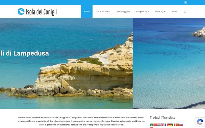 Screenshot of isoladeiconigli.it