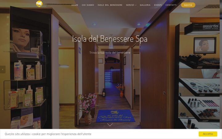 Screenshot of isoladelbenesserespa.it