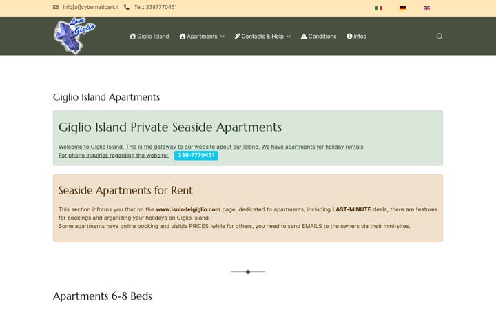 Screenshot of isoladelgiglio.com