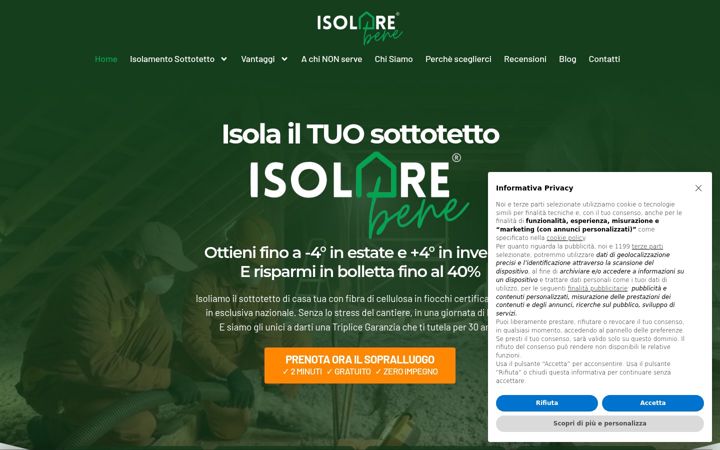 Screenshot of isolarebene.it