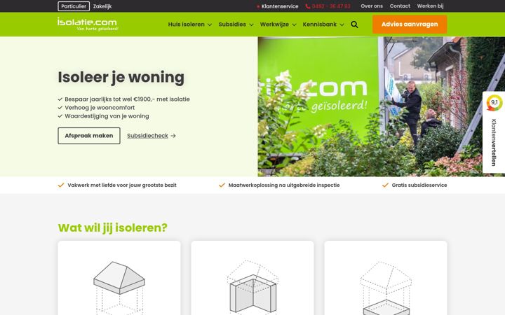 Screenshot of isolatie.com