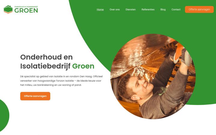 Screenshot of isolatiebedrijfgroen.nl