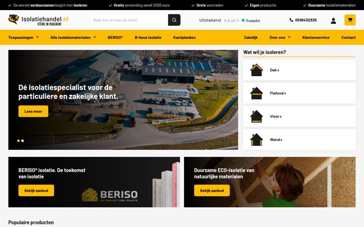 Screenshot of isolatiehandel.nl