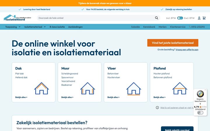 Screenshot of isolatienoord.nl