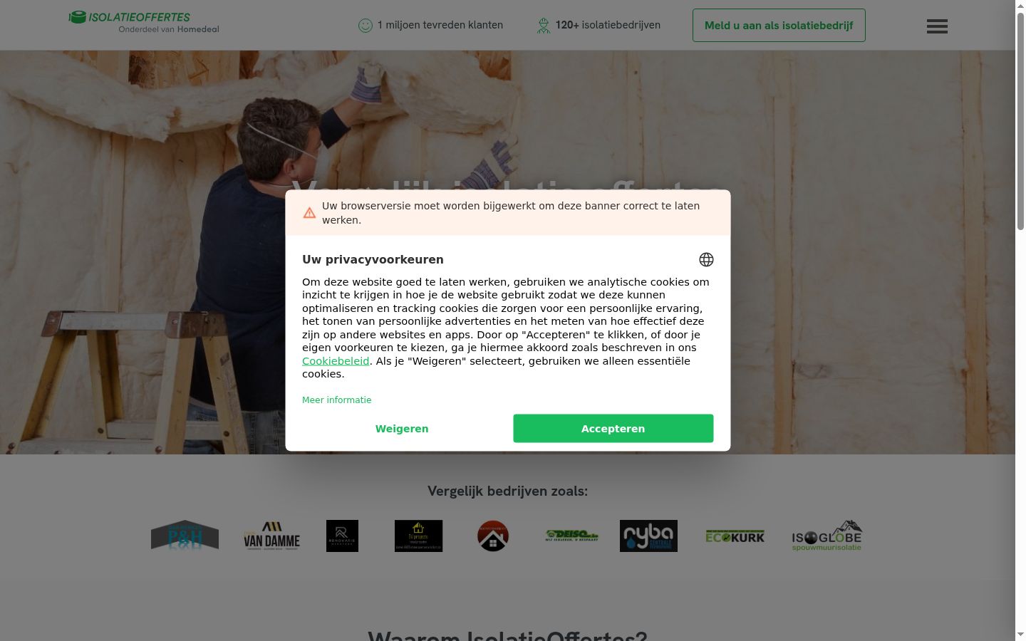 Screenshot tal-banner tal-kunsens muri qabel kwalunkwe interazzjoni