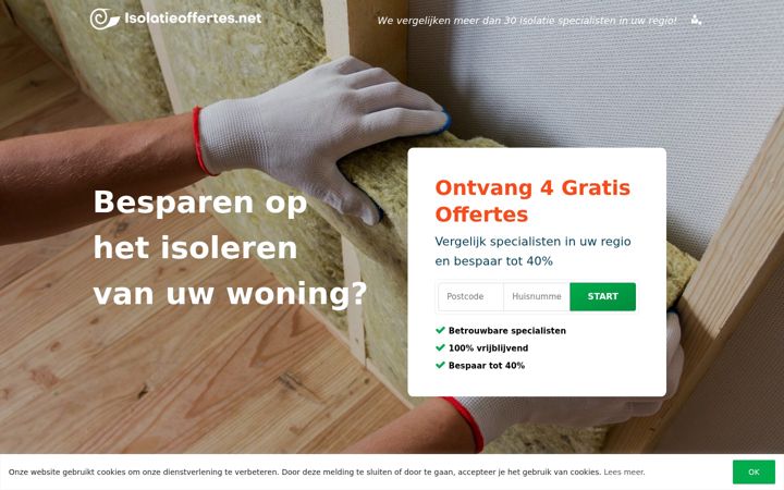 Screenshot of isolatieoffertes.net