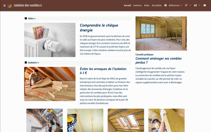 Screenshot of isolation-des-combles.fr