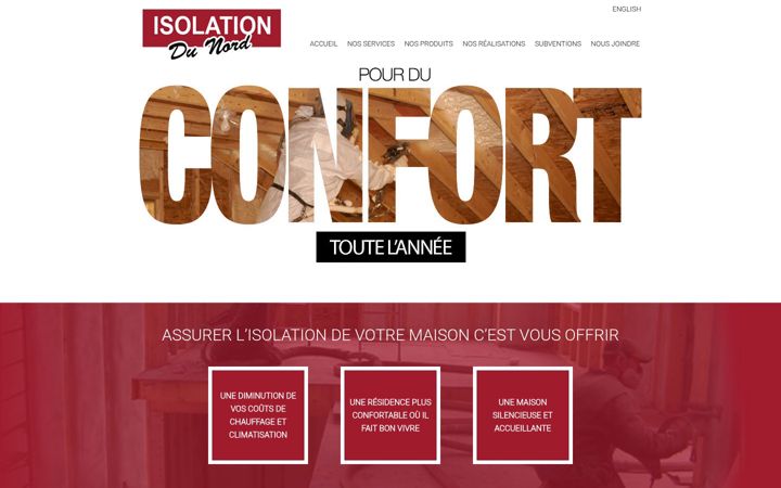 Screenshot of isolationdunord.ca