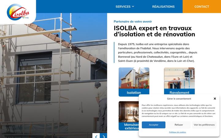 Screenshot of isolba.fr