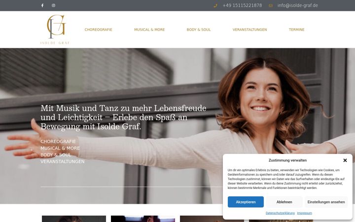Screenshot of isolde-graf.de