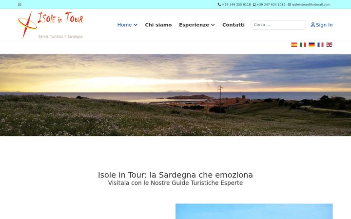Screenshot of isoleintour.it