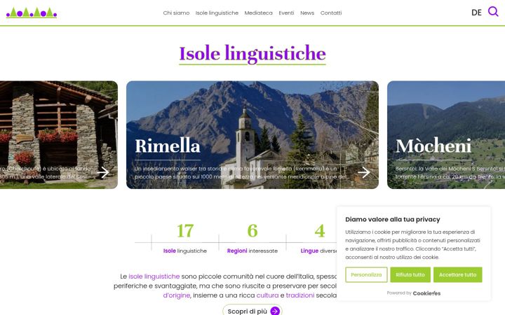 Screenshot of isolelinguistiche.it