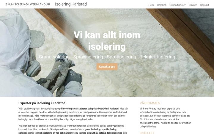 Screenshot of isoleringkarlstad.nu