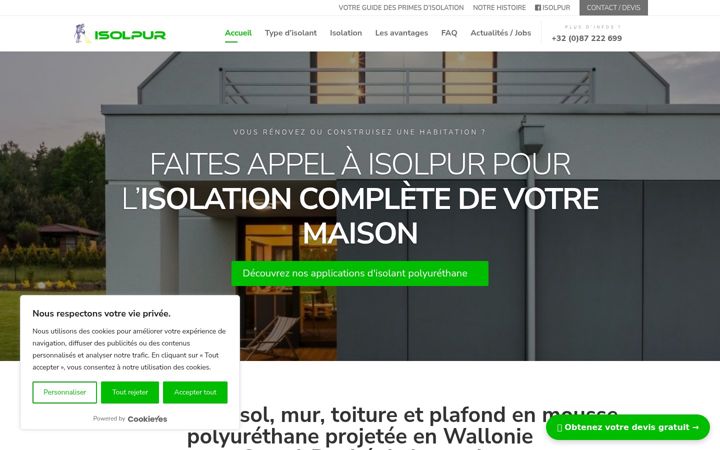 Screenshot of isolpur.be