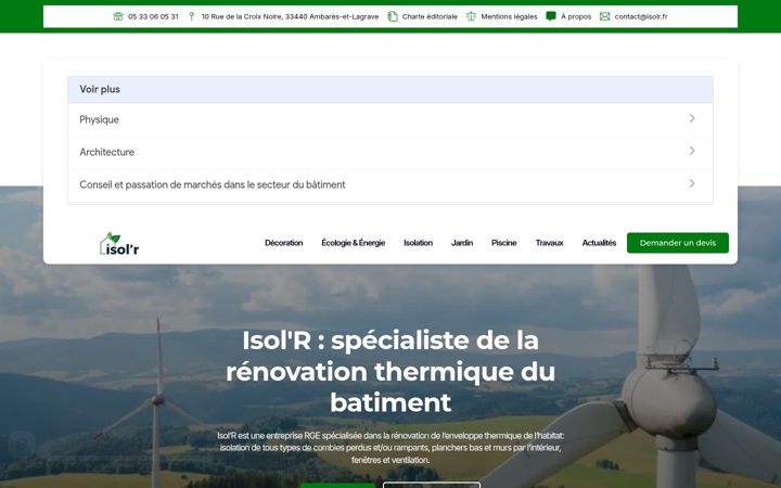 Screenshot of isolr.fr