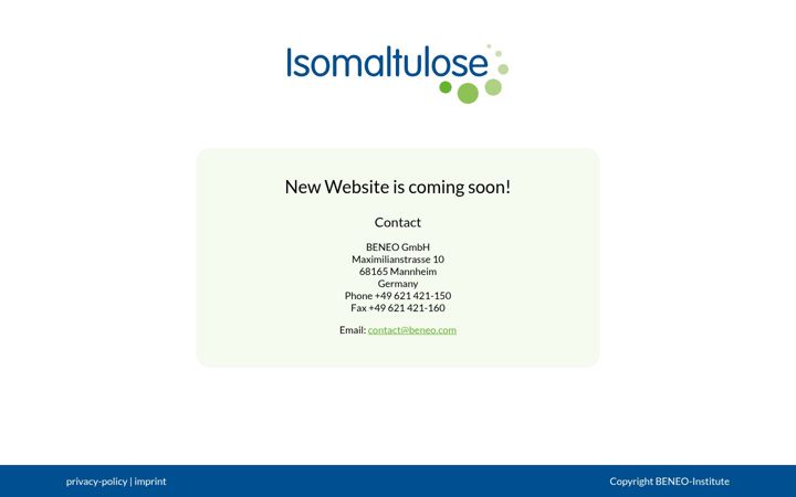 Screenshot of isomaltulose.org