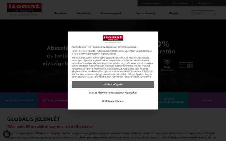 Screenshot di isomat.co.hu