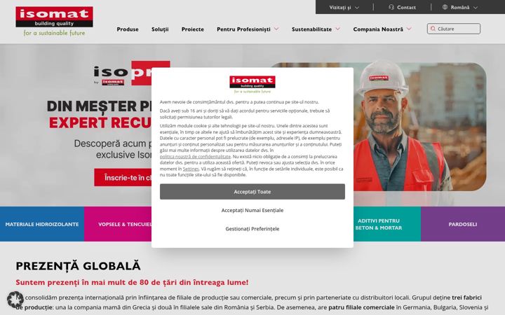 Screenshot of isomat.ro