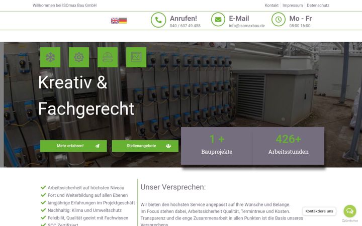 Screenshot of isomaxbau.de