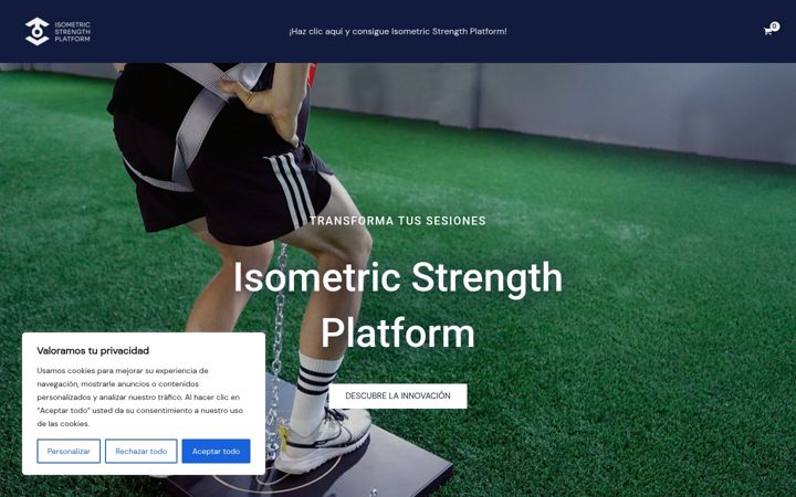 Screenshot of isometricstrengthplatform.com