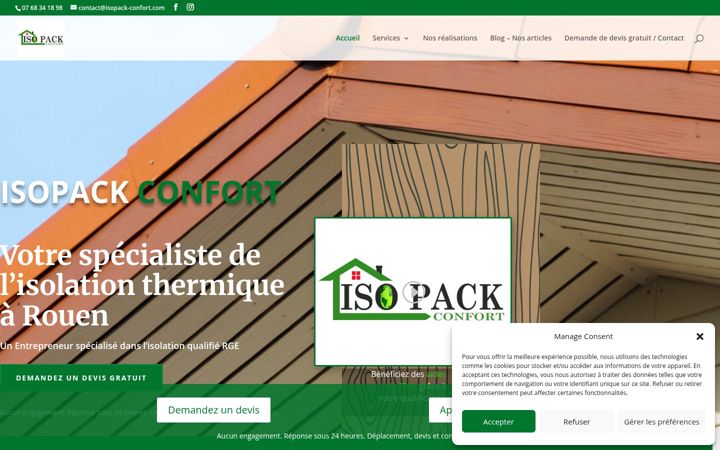 Screenshot of isopack-confort.com