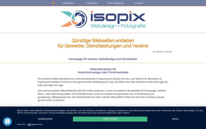 Screenshot of isopix.de