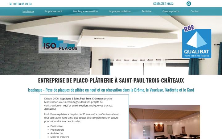 Screenshot of isoplaque.fr