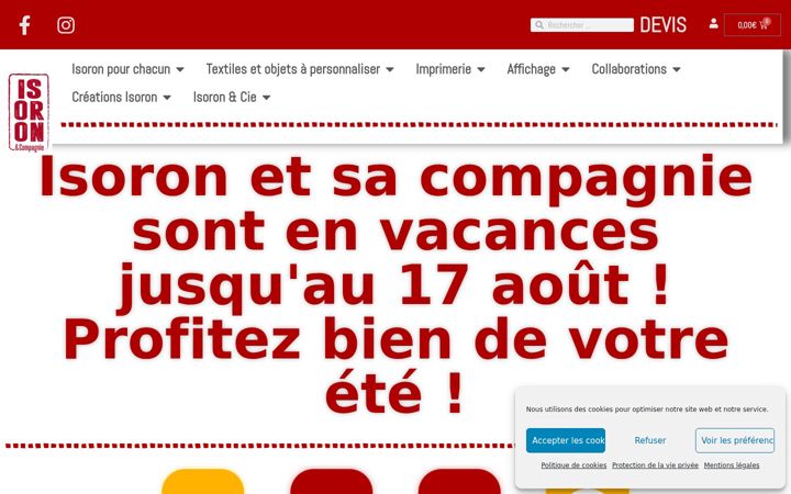 Screenshot of isoron.fr