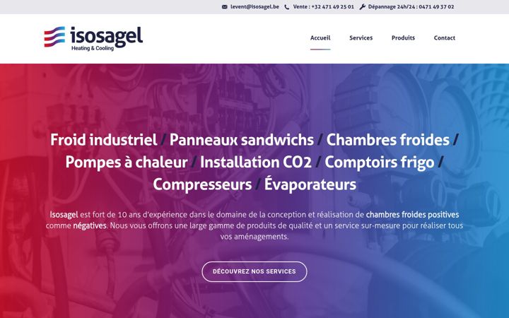 Screenshot of isosagel.be
