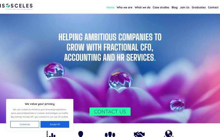 Screenshot of isoscelesfinance.co.uk
