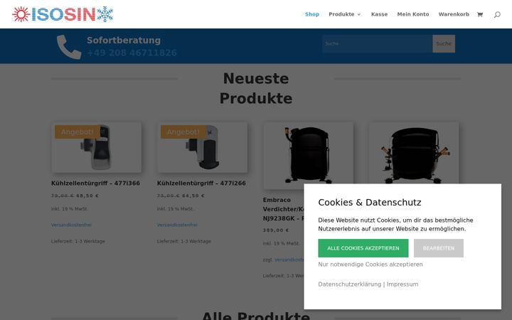 Screenshot of isosin24.de