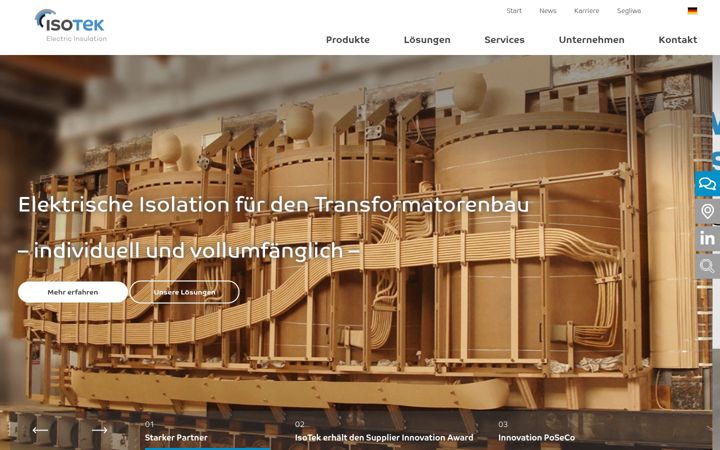 Screenshot of isotek-gmbh.de
