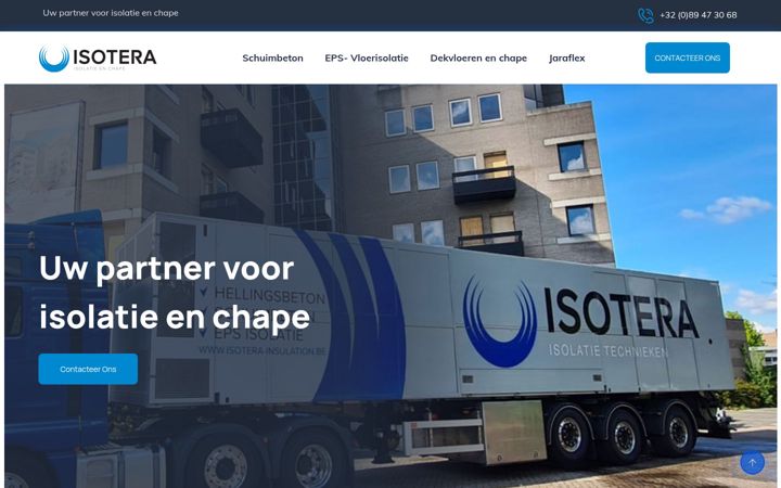 Screenshot of isotera.be