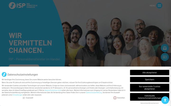 Screenshot of isp-deutschland.de