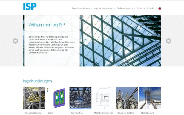 Screenshot of isp-stahlbauplanung.de