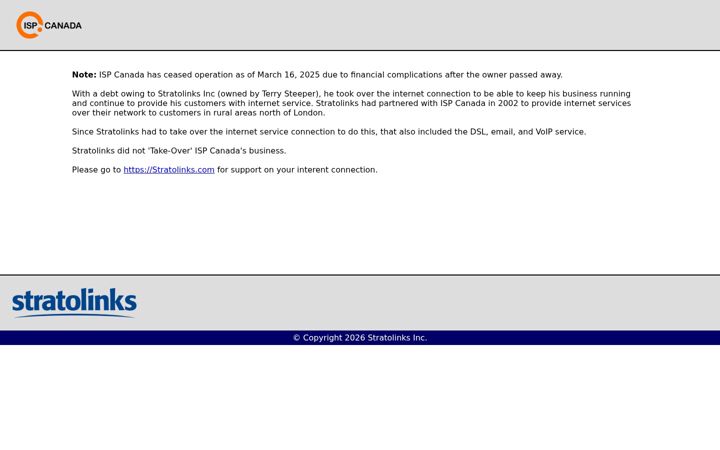 Screenshot of isp.ca