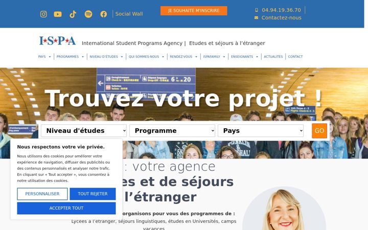 Screenshot of ispa.fr