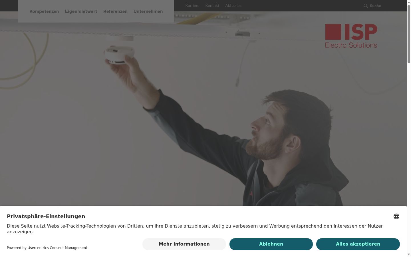 Screenshot of the consent banner shown before any interaction