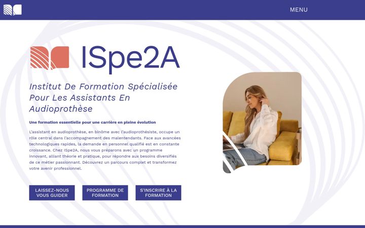 Screenshot of ispe2a.fr