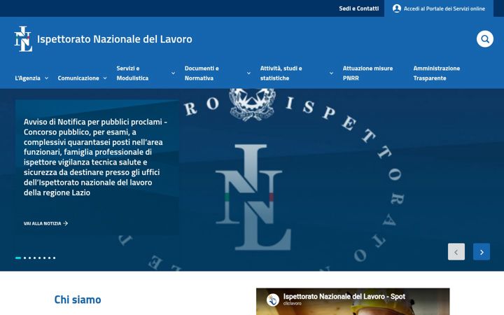 Screenshot of ispettorato.gov.it