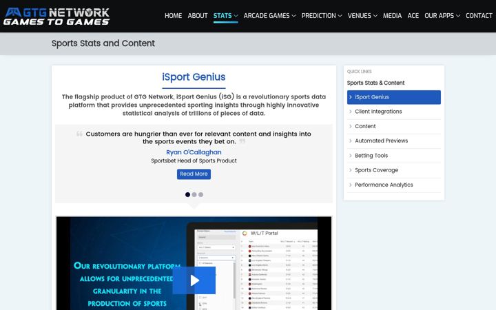 Screenshot of isportgenius.com.au