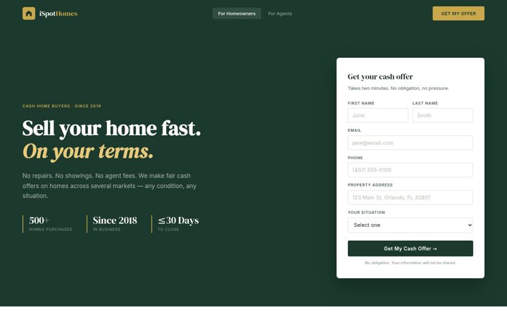 Screenshot of ispothomes.com