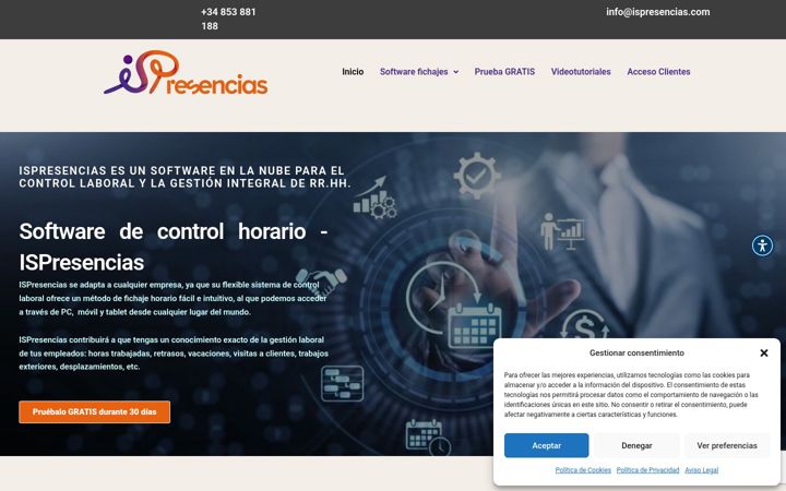 Screenshot of ispresencias.com