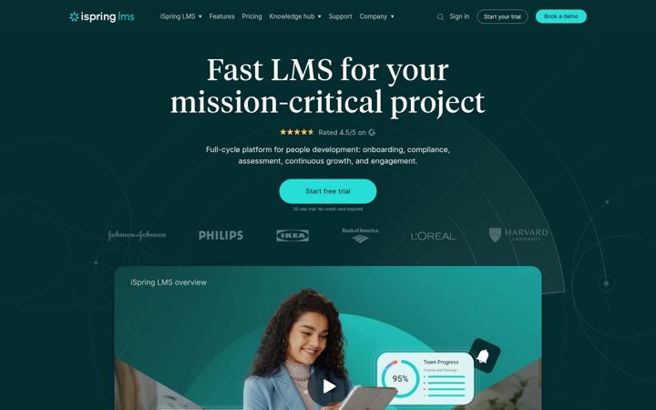 Screenshot of ispring.com