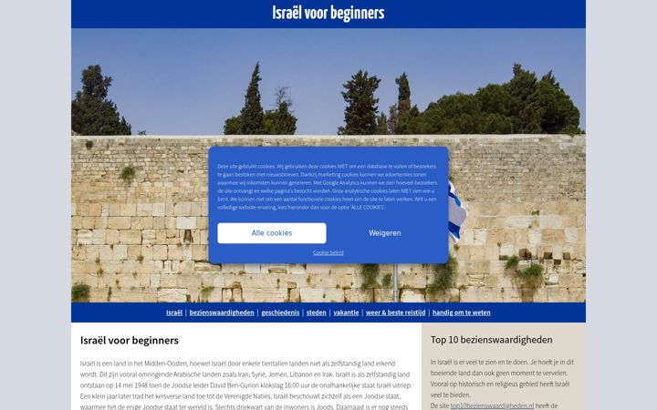 Screenshot of israelvoorbeginners.nl