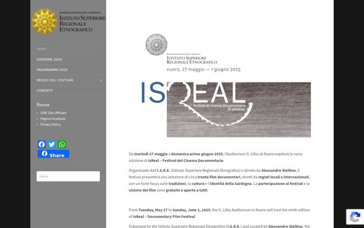Screenshot of isrealfestival.it