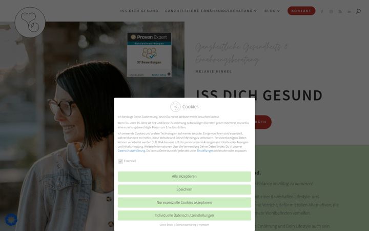 Screenshot of iss-dich-gesund.info